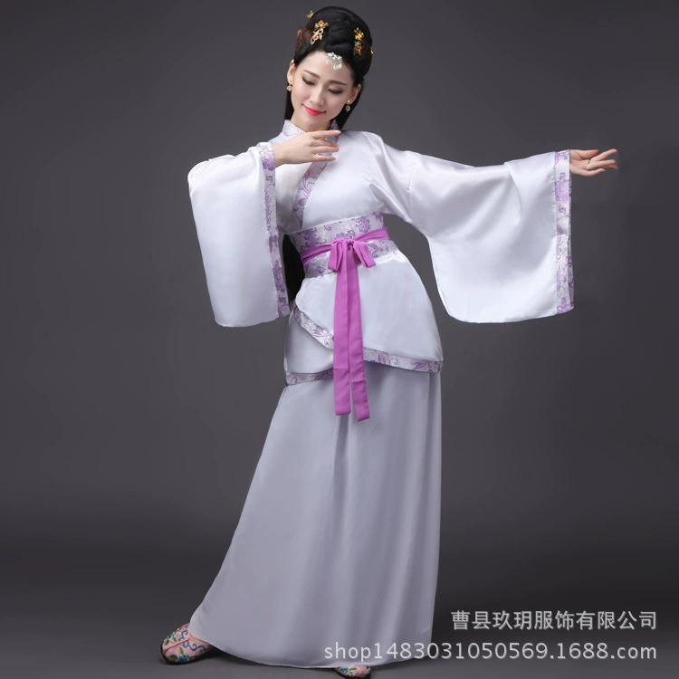 Ежегодная конференционная костюм Female Tang костюм Hanfu обыкновенная одинарная и двойная повивка, юбка для выступления взрослого подарка выпускной