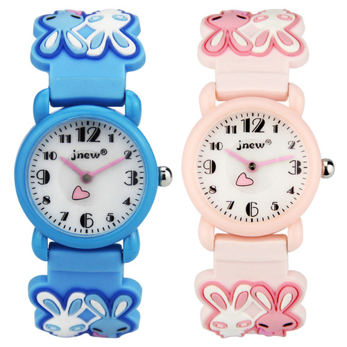 Wholesale Factory Children's Rabbit Cartoon Waterproof Quartz Watch Silicone Jelly Strap Watch for Kids Children's Watch