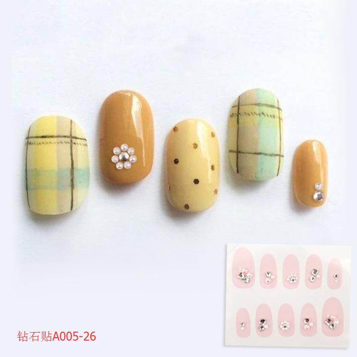 New fashionable diamond-shaped nail stickers, diamond nail stickers for decoration, Korean DIY 3D diamond customization detail image 18