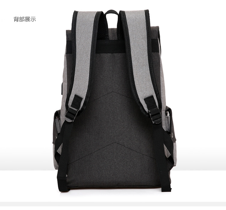 Travel backpacks, color-blocked men's backpacks, casual Korean-style college student schoolbags, usb charging computer bags in stock for wholesale undefined