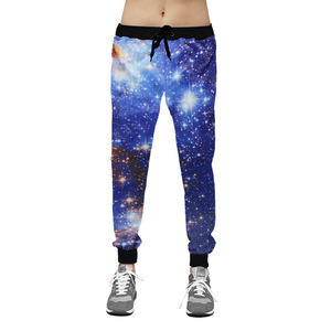 men casual pants pants jogging through Amazon 3D printing Wei explosion custom Star Universe wind sky ankle banded pan