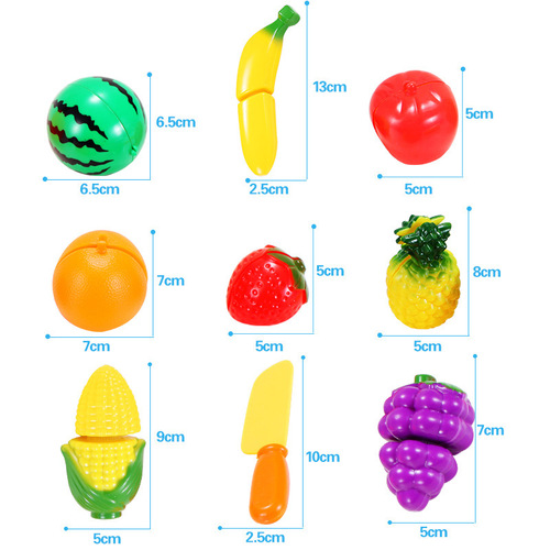 Children's early education developmental playset fruit cutting toy 9-piece set for girls and babies fruit cutting toy set