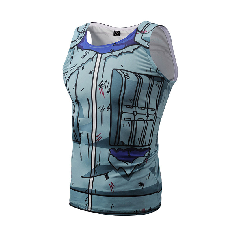 New Spring and Summer Men's Fashion Printing 3D Huo Ying Village Clothing Sleeveless Sports Vest