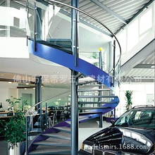 不锈钢 钢结构 楼梯扶手碳钢玻璃护栏楼梯 别墅楼梯栏杆