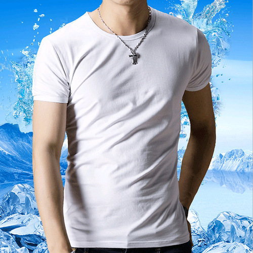 Men's short-sleeve T-shirt cultural shirt factory uniform plain blank short-sleeve advertising shirt with printing class uniform for men