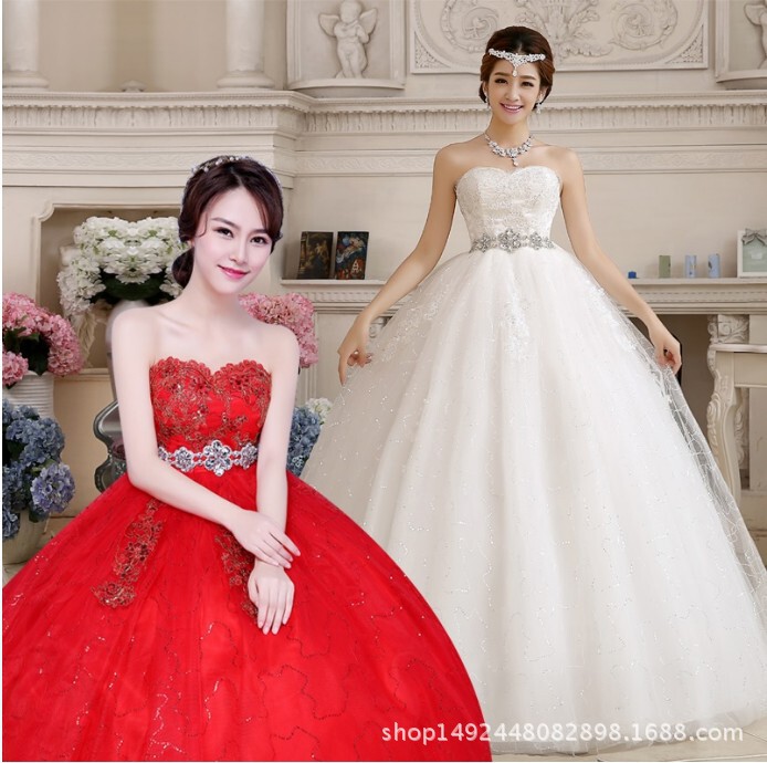 High-Waisted Korean-Style Floor-Length Red Wedding Dress, Slimming Maternity Wedding Gown, Bride's Wedding Dress, 2026 New Korean Version, Plus Size High-Waisted Korean-Style Floor-Length Red Wedding Dress, Slimming Maternity Wedding Gown, Bride's Wedding Dress, 2026 New Korean Version, Plus Size