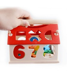 Children's building block toy early education intelligence development number house toy number shape matching intellectual development blocks