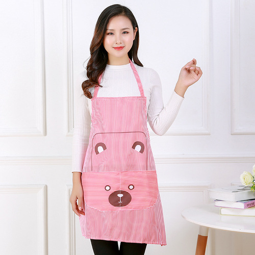 韩版厨房围裙做饭家用防油围裙厂家批发围裙LOGO促销广告围裙
