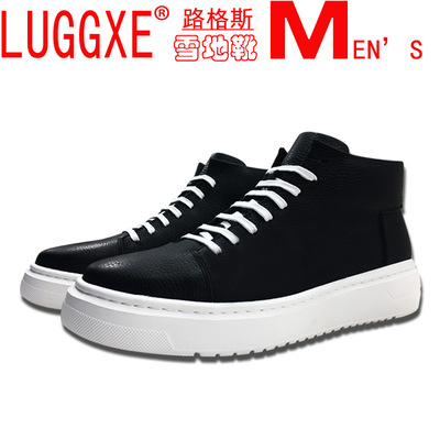 new pattern LUGGXE Gus Snow boots Warm boots waterproof Real leather shoes outdoors leather shoes Home shoes business affairs Men's Shoes