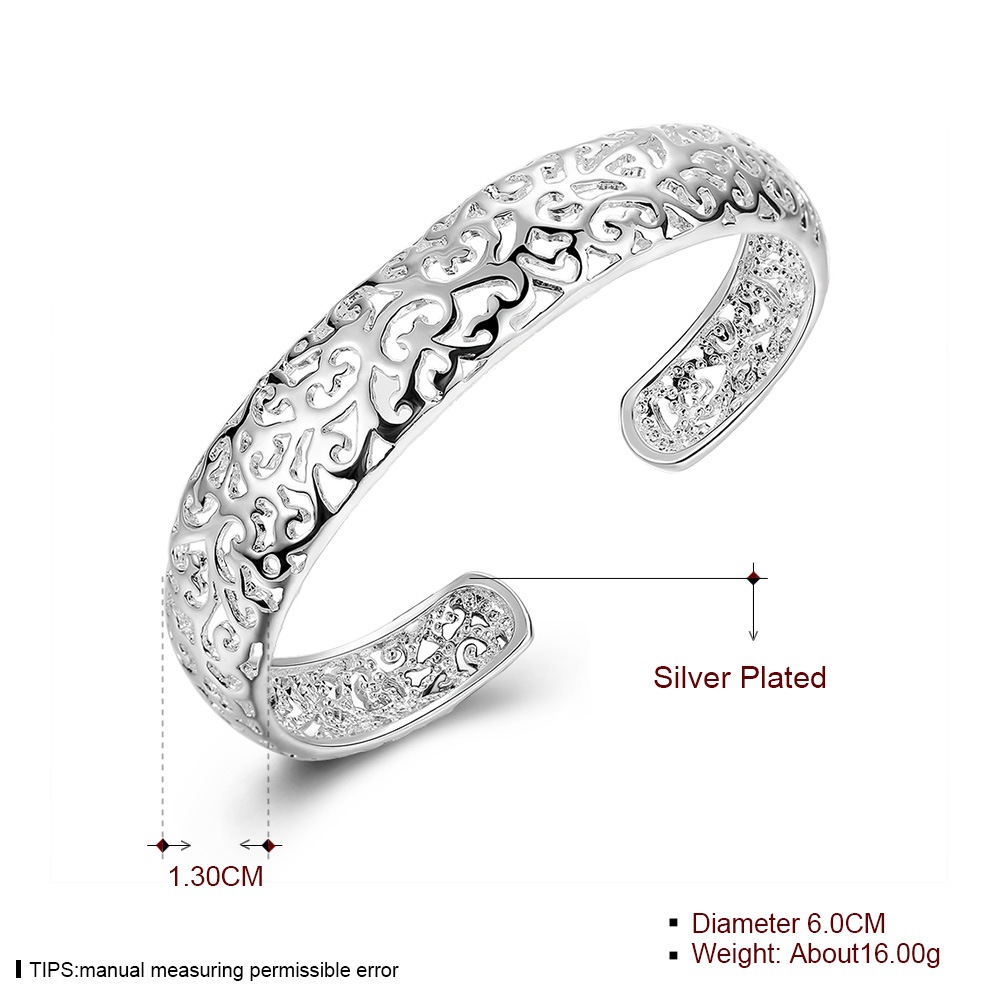 Fashion Flower Cooperized silver Plating Bangle 1 Piece
