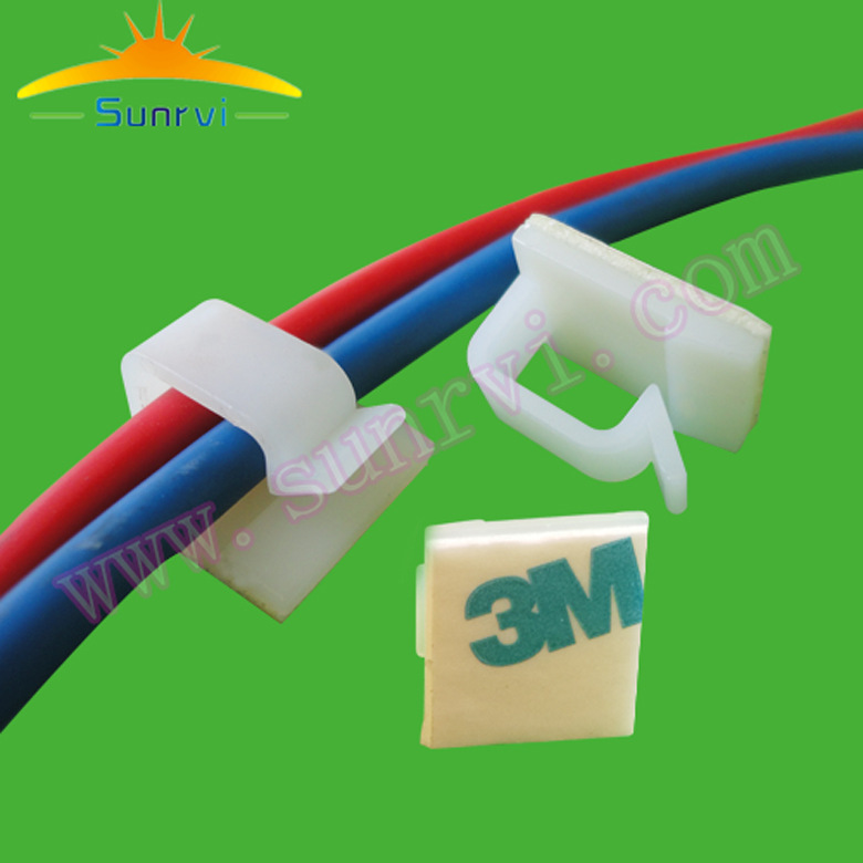 WCL-4扁线多线固定线夹 三M背胶固定座 粘贴式线卡 8.2固定夹