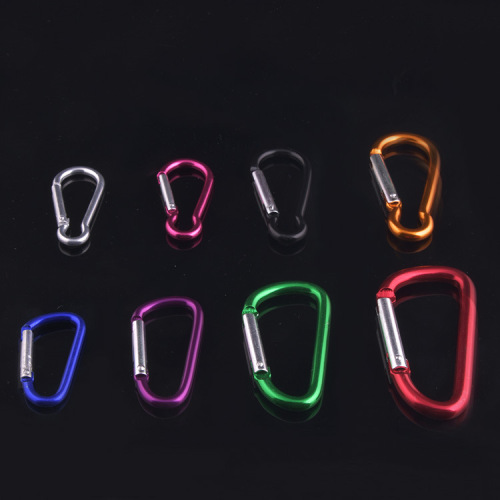 Outdoor metal quick-hang D-type aluminum alloy hoist carabiner buckle, mountain climbing kettle, water bottle aluminum buckle, aviation aluminum buckle