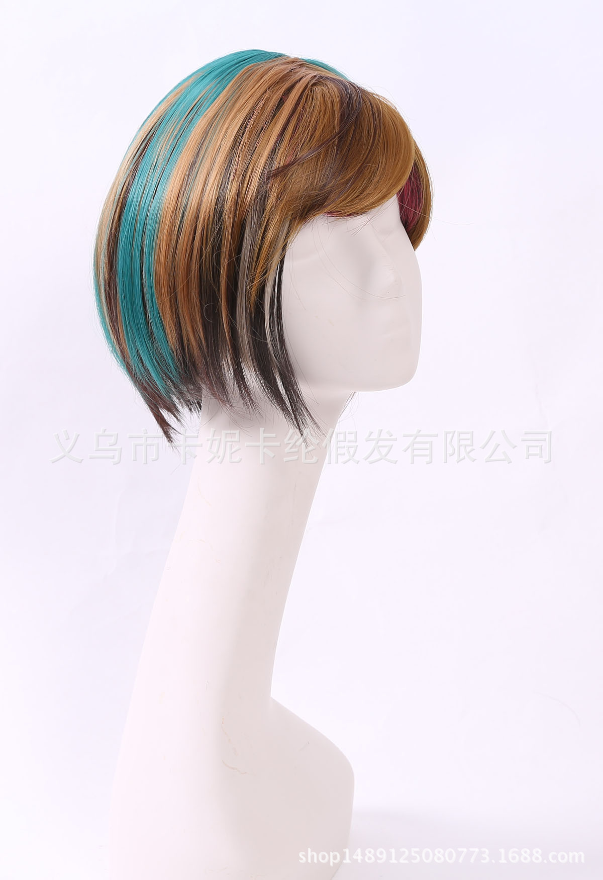 Bob estudiantes de cabello corto europeo y americano nuevo estilo marrón teñido