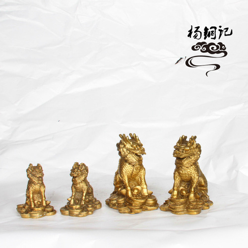 Manufacturer of wholesale copper crafts, including the copper Qilin statue 