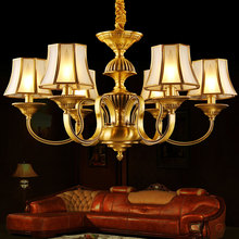 阿灯欧式全铜吊灯美式复古客厅餐厅卧室书房间地中海焊锡灯9158