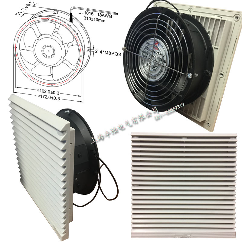 FL1752HA2 AC220V 17cm全圆形交流轴流风机172*55mm轴承散热风扇