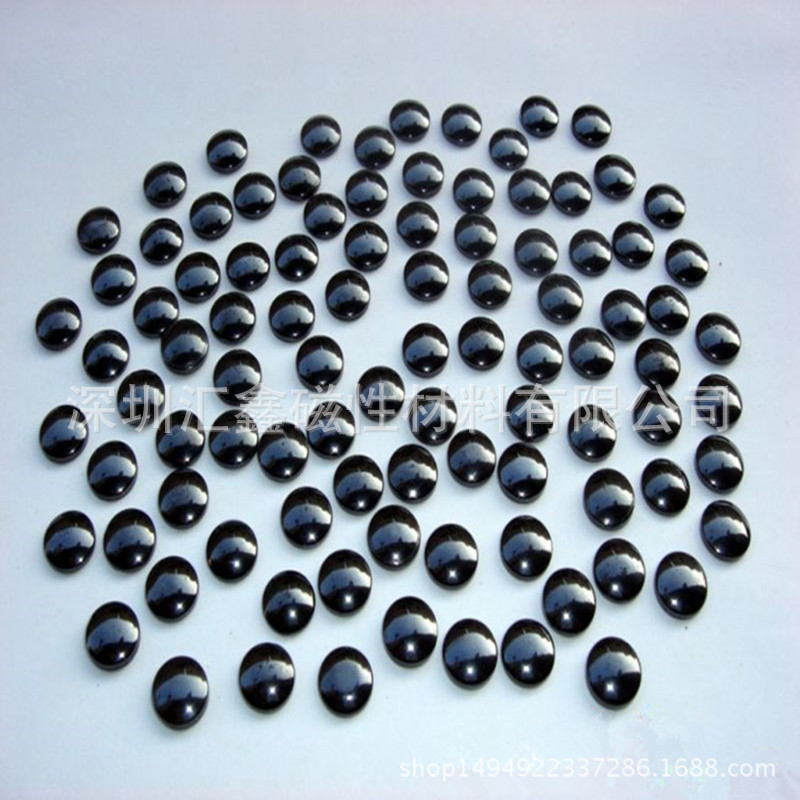 生产销售耳钉饰品抛光面包磁铁小规格工艺品打孔面包磁铁抛光磁球