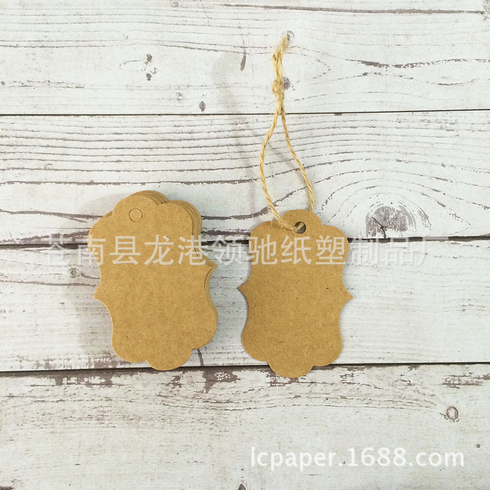 热销创意牛皮纸吊牌100pcs手工烘焙礼物包装标签亚马逊eBay