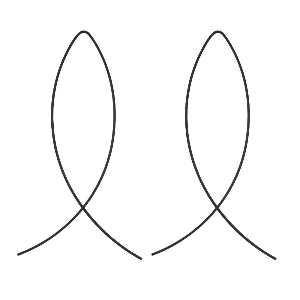 欧美简鱼形耳线长款铜材耳线弧形几何耳饰品跨境wish亚马逊|ru