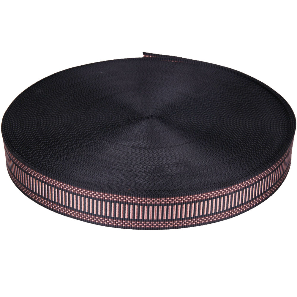 3.2公分提花尼龙织带啡间黑 横纹圆点男包肩带服饰辅料带