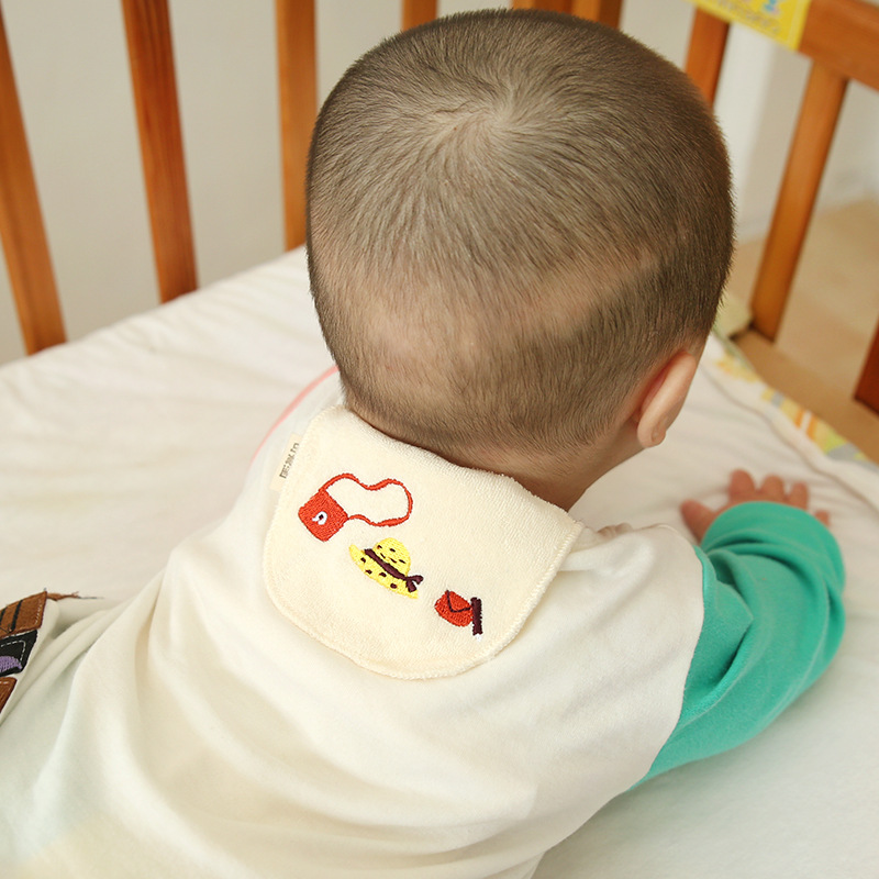 可爱淘卡通婴儿吸汗巾背巾隔汗巾0-4岁纯棉儿童吸汗巾厂家直销|ms