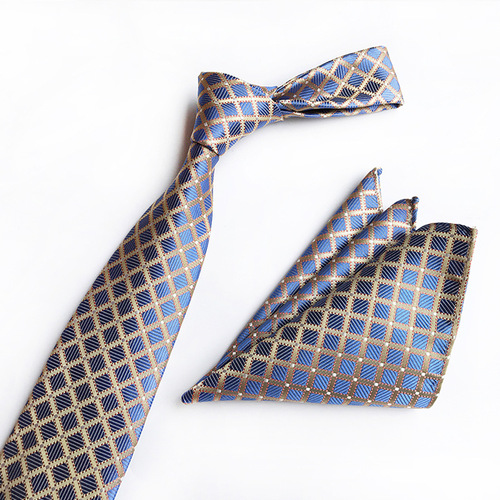 Factory direct supply  new style paisley elegant and atmospheric men's tie pocket square set