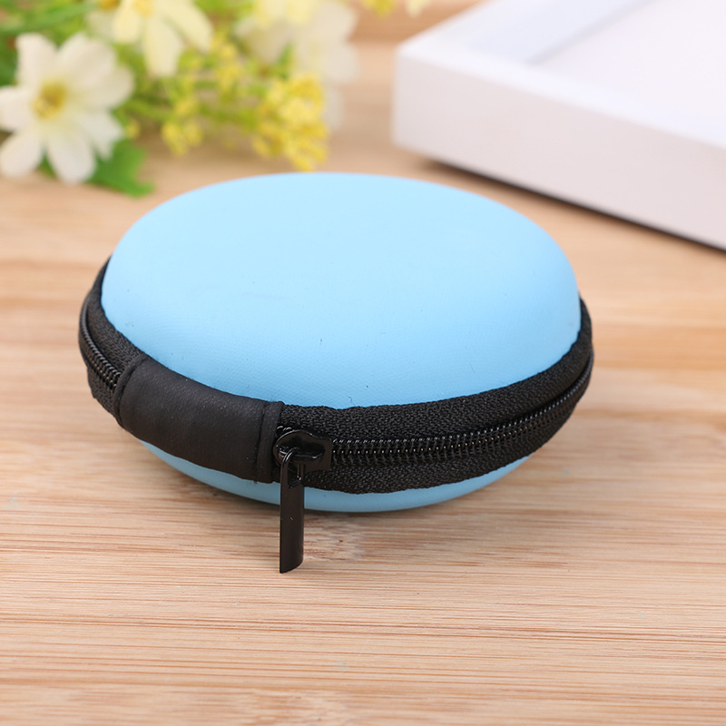 Estuche redondo para auriculares y cables, caja de almacenamiento portátil image 5