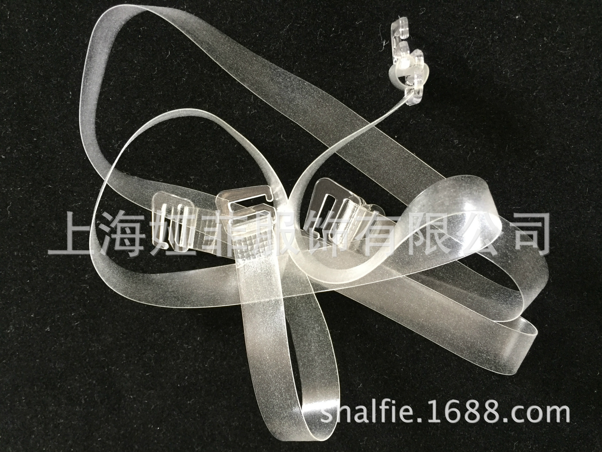 Shanghai factory Customized 12mm High elasticity deformation Super soft Scrub transparent invisible Shoulder strap