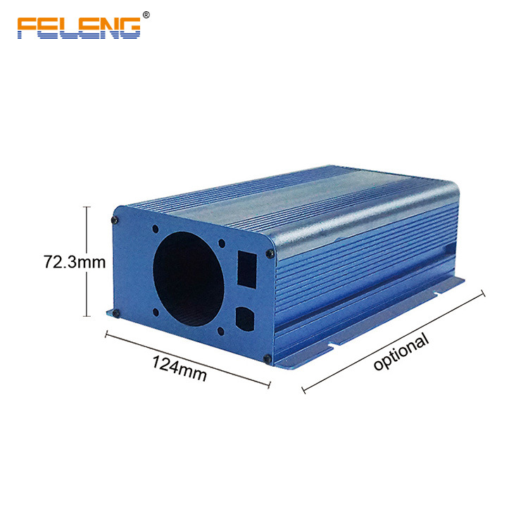 124*72.3mm铝型材充电机防水盒户外车载移动逆变器外壳