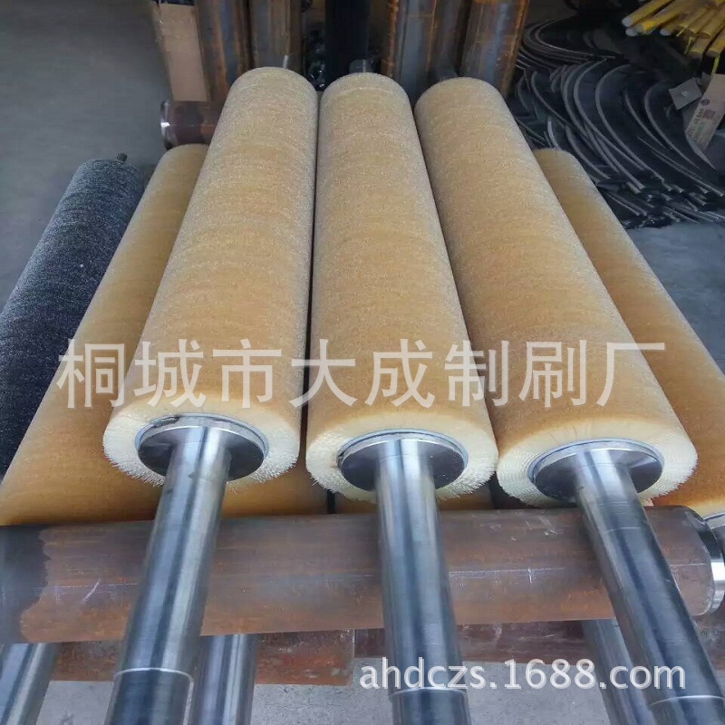 直供多种规格材料清洗辊 除锈刷辊 尼龙丝清扫器毛刷