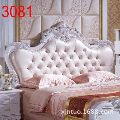 Hebei Manufactor wholesale European style Soft roll Headboard French Double Bed backrest 1.8/2 Special Offer whole country Merchants