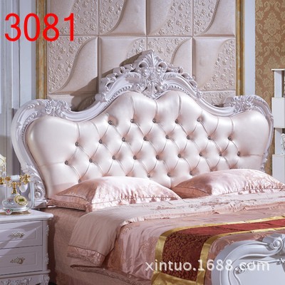 Hebei Manufactor wholesale European style Soft roll Headboard French Double Bed backrest 1.8/2 Special Offer whole country Merchants