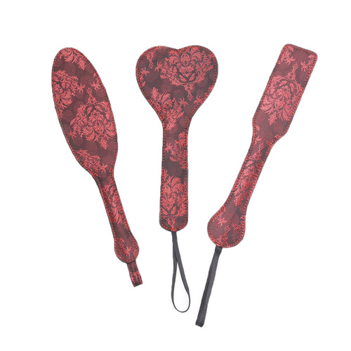 Women's leather swatter, special PP swatter for couples flirting, adult sex toys, passionate classical pattern hand swatter BD