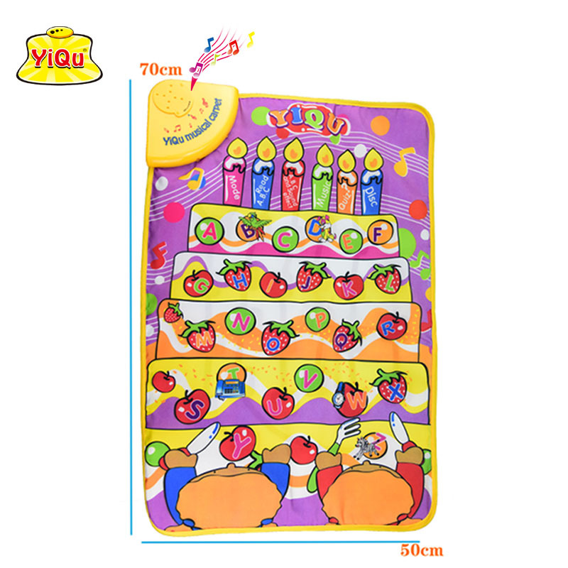 儿童学习游戏音乐毯 可折叠婴儿早教英文字母挂图 外贸有声挂图