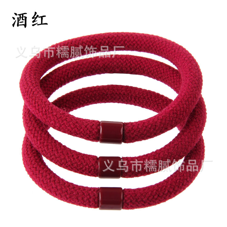 45# wine red mesh high elastic hair rope