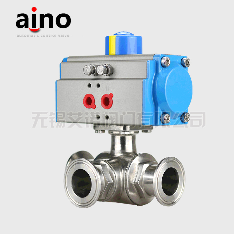 卫生级气动三通球阀6