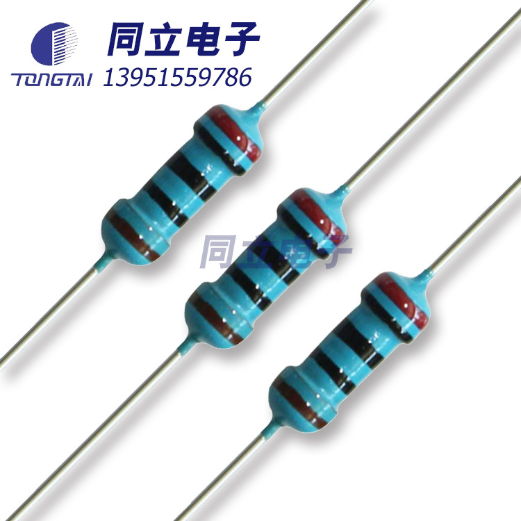 RJ系列 MFR 1/6W-7W金属膜电阻 温度系数低直插电阻五环 厂家直销