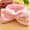 Fresh Japanese headband with bow for face washing, scarf