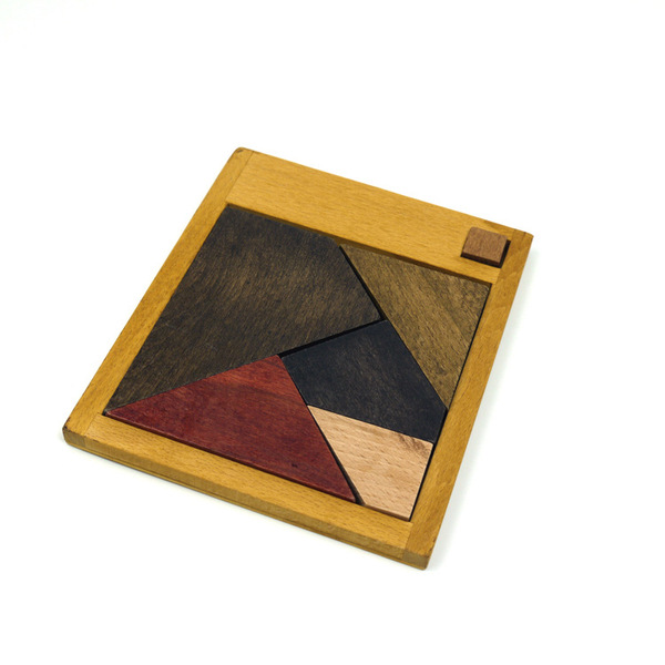 Square wooden smart toy