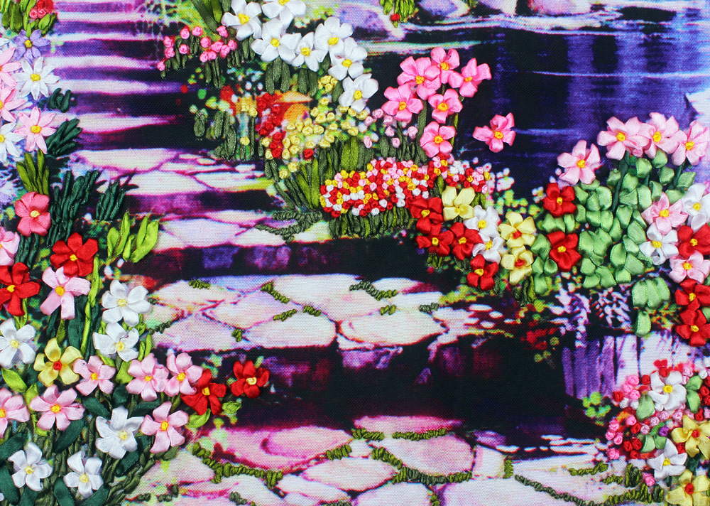 Oujin nianhua cinta bordado fábrica directa color impresión colgante pintura caliente hogar sala de estar entrada pintura decorativa