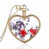 Golden glossy organic necklace heart shaped, pendant, lace dress, wholesale