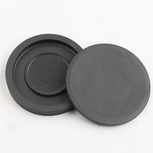 Student inkstone 5-inch ribbed inkstone with cover, round, Mohai Mochi calligraphy training class wholesale