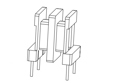 EE13型 2+2双槽YC-EE-1306骨架 、电感线圈骨架厂家