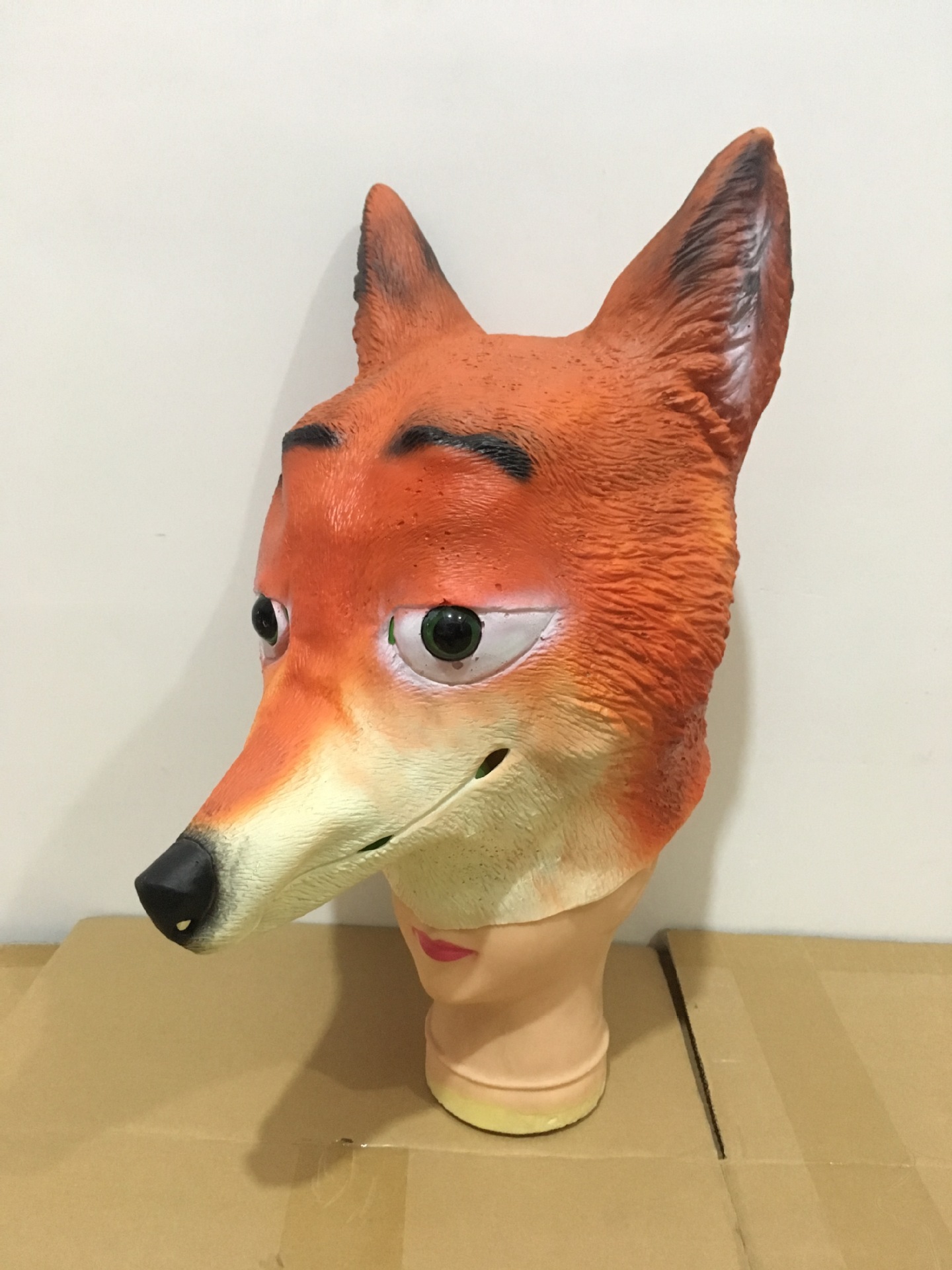 万圣节疯狂动物城zootopia 朱迪面具卡通尼克狐狸面具头套批发