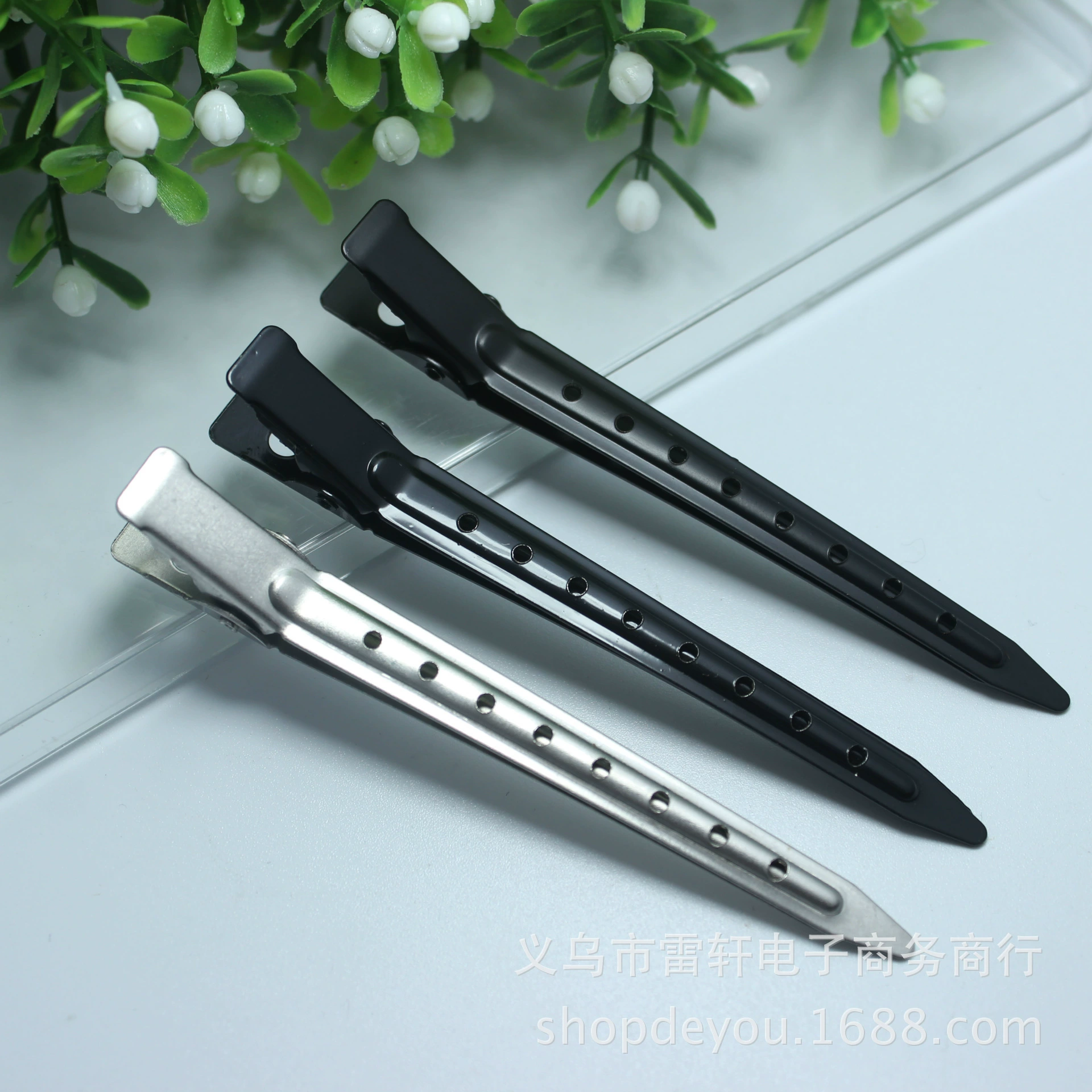 Hair Clip 9 cm, 304 Stainless Steel, Large Non‑Traceless Salon Clip
