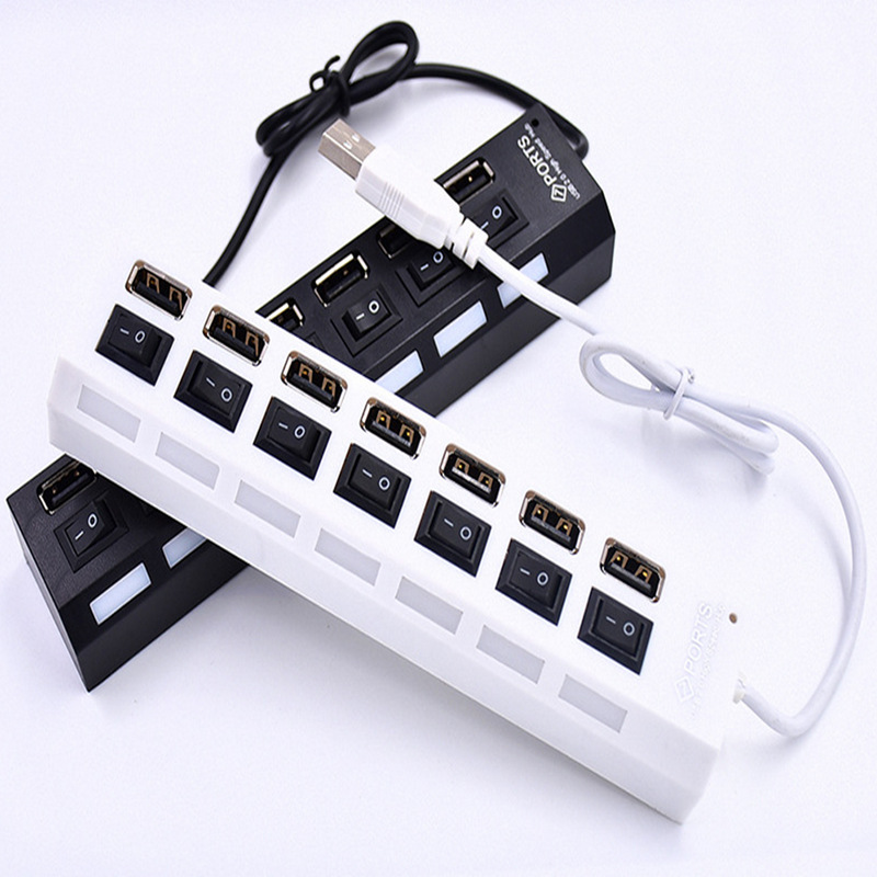 9012789→350227 現貨【no】7口USB HUB帶獨立開關HUB七位元拓展分線器7孔USBhub集線器 A - buy360 ...
