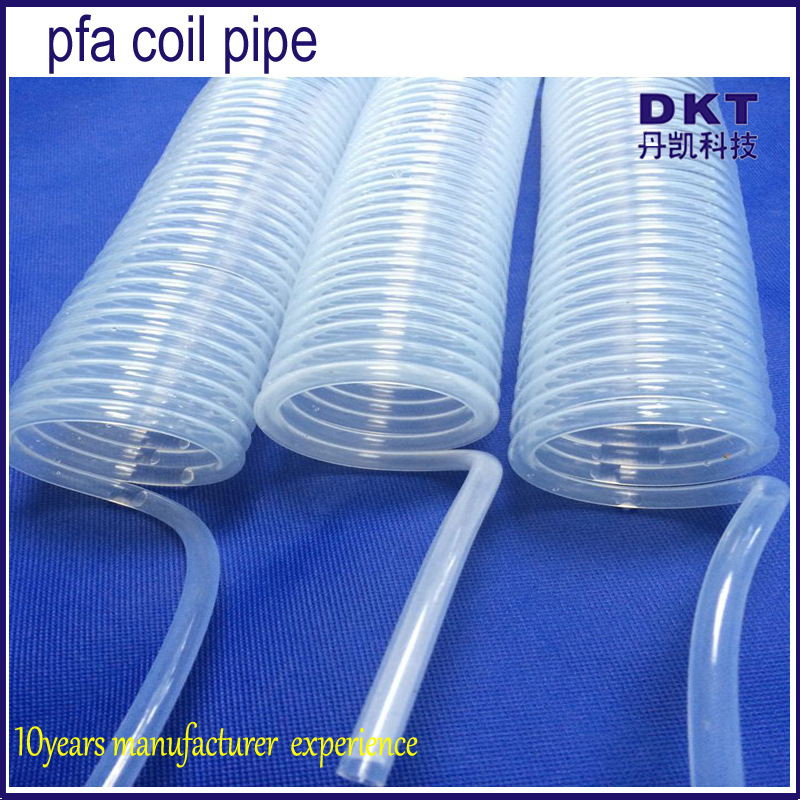 深圳丹凯 耐腐蚀耐高温 FEP伸缩管弹簧管铁氟龙2 4 6 8mm