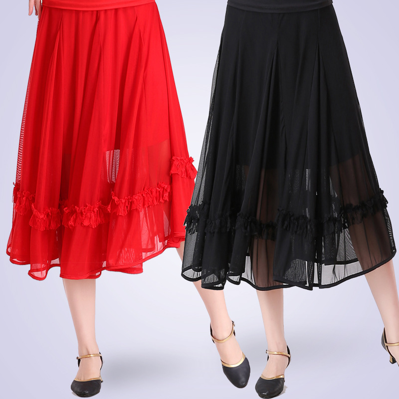 Ballroom dance skirts for women Adult Latin Dance skirts half length