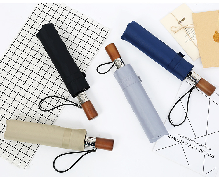 金属木柄素色伞_11