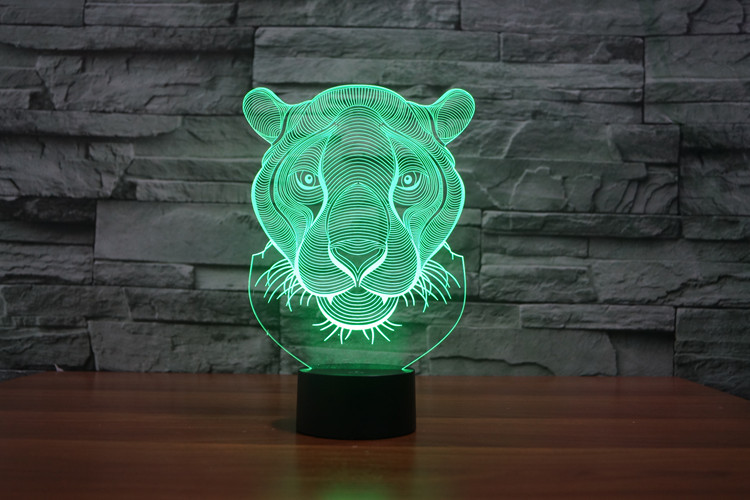 Luce notturna bambini leone 3d lampada decorativa colorata_voghion.com
